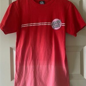 Santa Cruz Skateboards RED Ombre Skater Tee